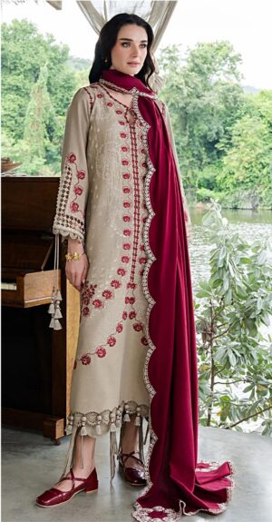 Faiza Faisal Dhanak with an Embroidery shawl