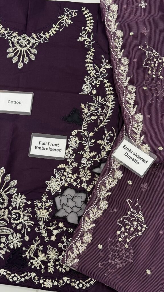 Chikankari Embroidered