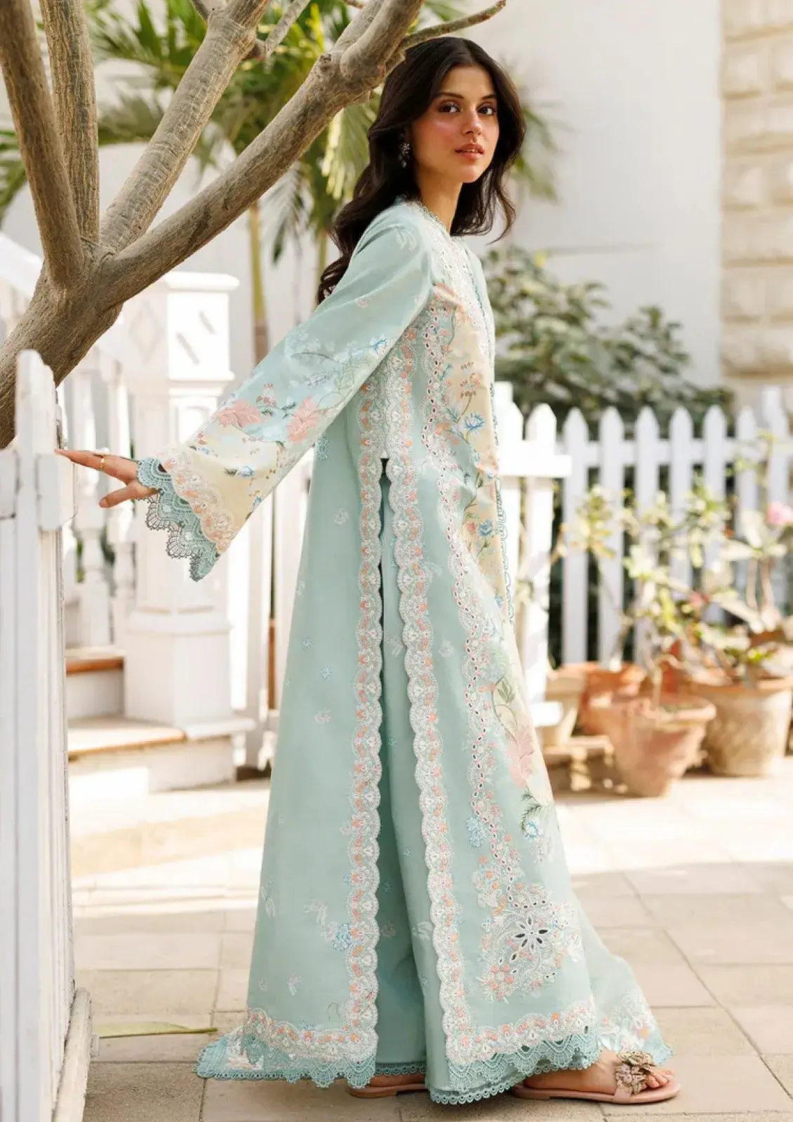 Afrozeh lawn sale unstitched 3 piece suit for girls - oye ji Afrozeh v3