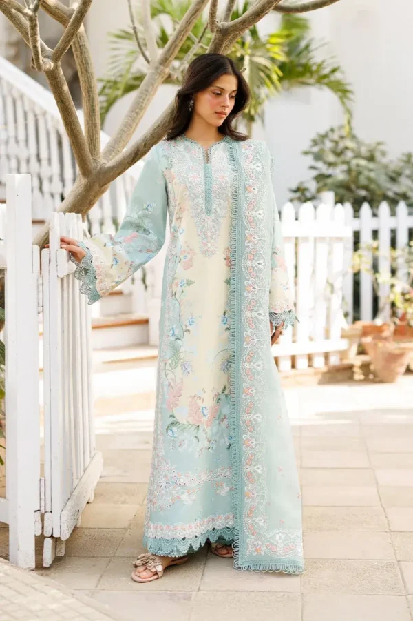 afrozeh lawn sale unstitched suit front view