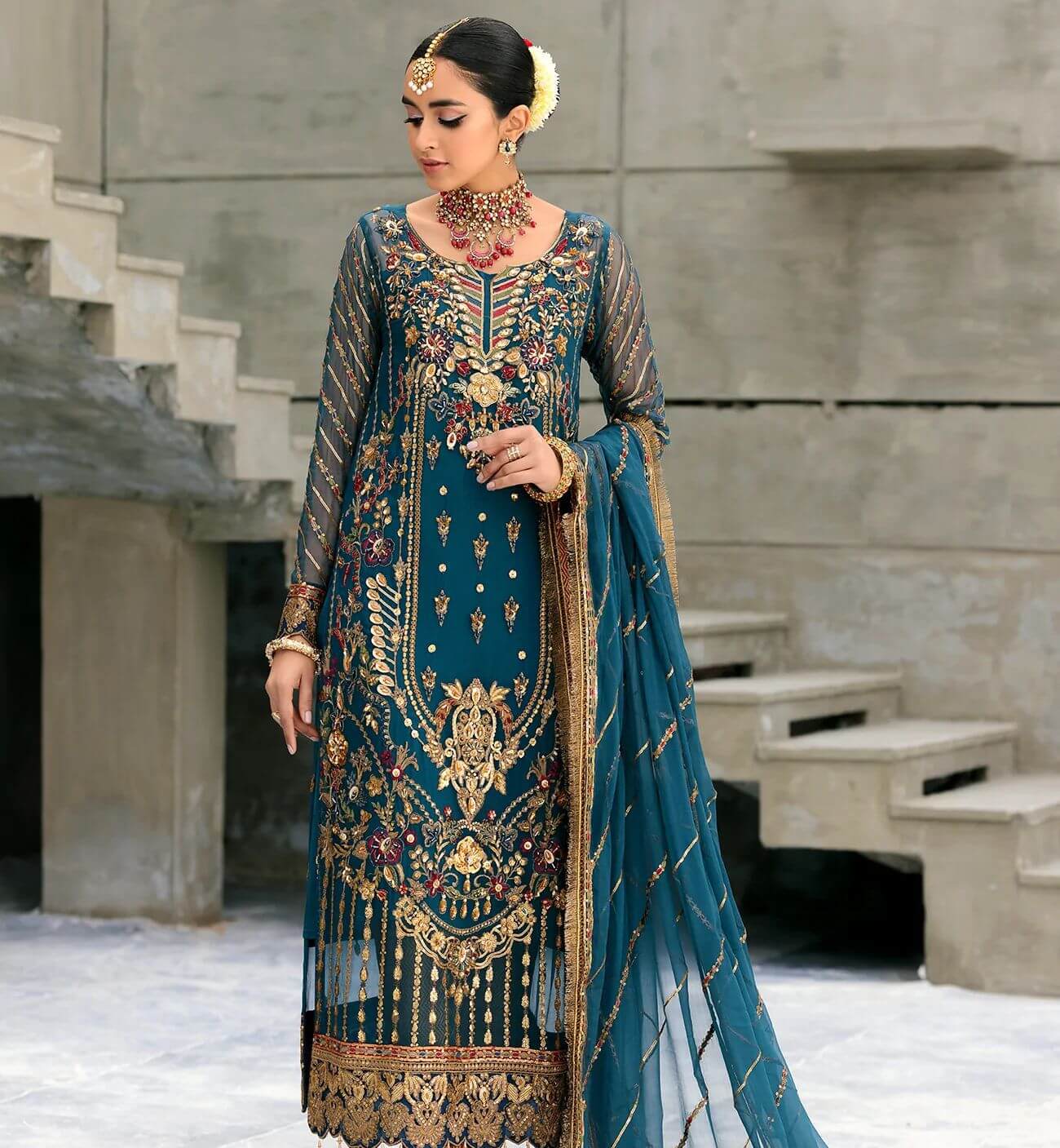 Emaan adeel new collection luxury unstitched chiffon 3 pc suit (sh-n2079) - oye ji Emaan adeel new collection luxury unstitched chiffon 3 piece suit