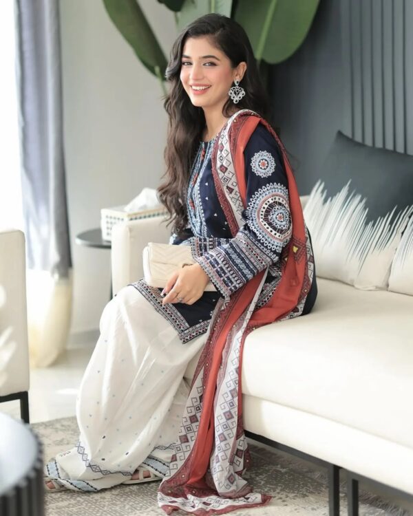 jazmin lawn collection luxury embroidered suit code 4166