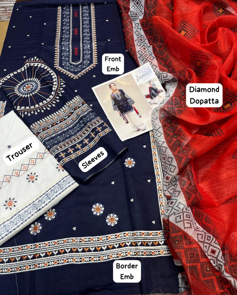 jazmin lawn collection unstitched fabric open pic code 4166