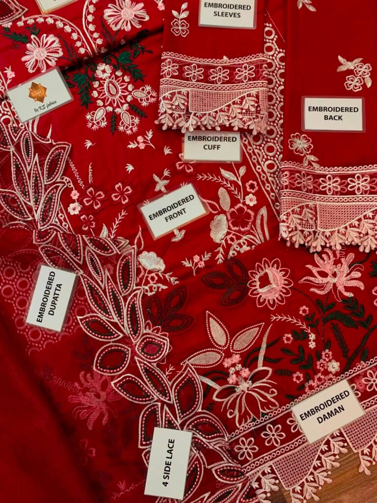 Mahnur PK Luxury Heavy Embroidered Chikankari 3Pcs Suit – Cotton Edition 1 mahnur pk unstitched fabric open suit pic code details