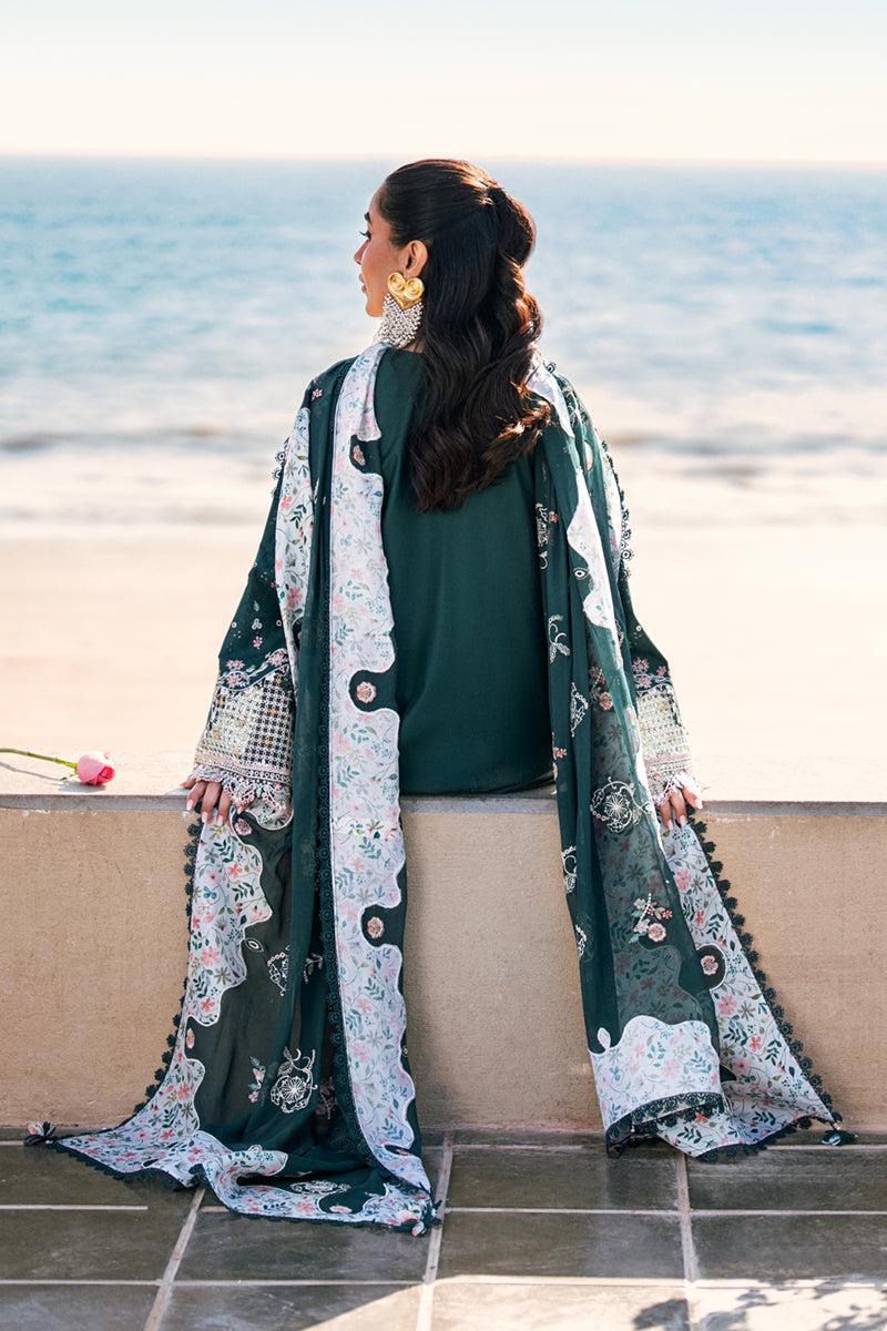 Qalamkar lawn collection with prices sale - premium summer 3-piece suit - oye ji Qalamkar lawn collection with prices sale chiffon dupatta