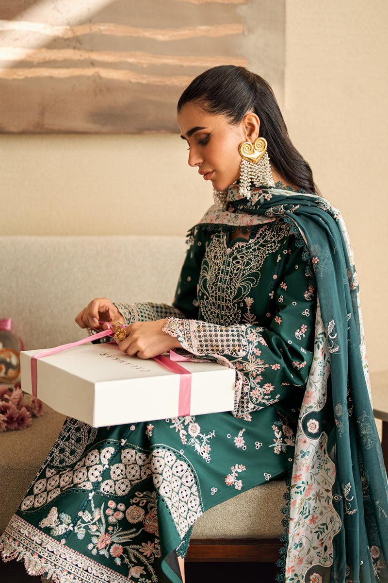 Qalamkar lawn collection with prices sale - premium summer 3-piece suit - oye ji Qalamkar lawn collection with prices sale