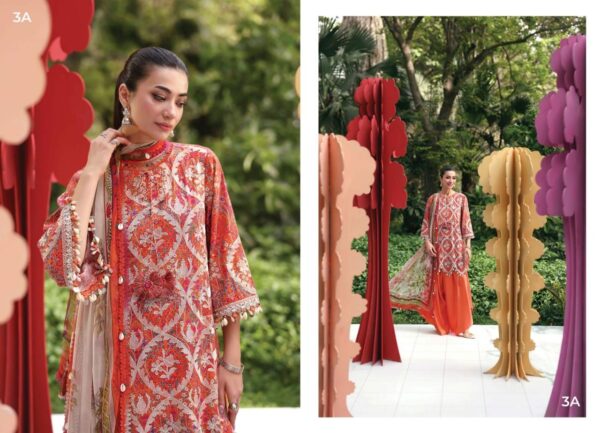 maria b latest collection luxury embroidered lawn suit with chiffon dupatta