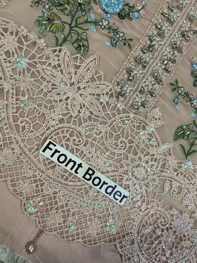 Front Border Maria b chiffon